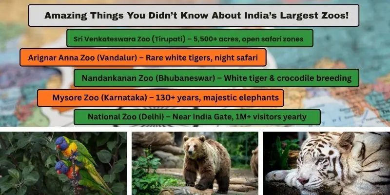 Largest zoos in india fun facts