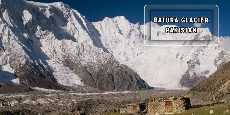 Scenic view of batura glacier in upper hunza valley