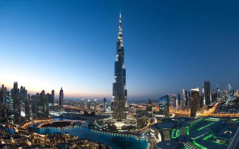 Night view from burj khalifa