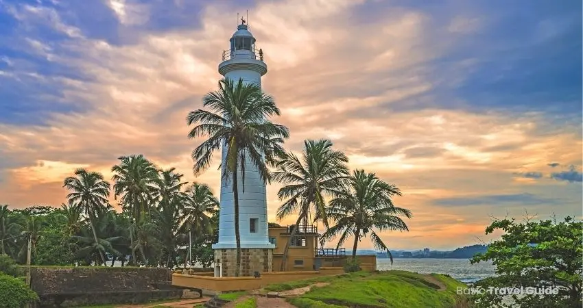 Galle fort in sri lanka with historic walls and colonial buildings