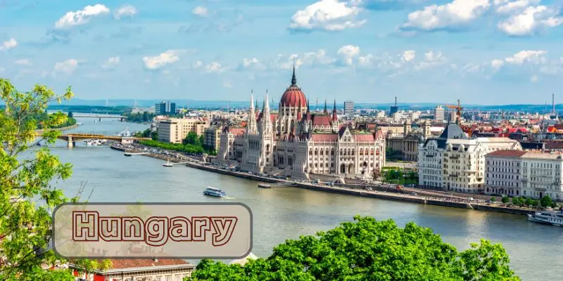Buda castle view from danube river, budapest