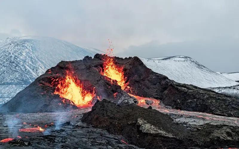 Volcanic terrain in southern iceland