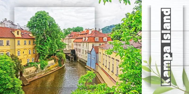 Explore Prague: Top Places, Attractions And Things To Do In The City Kampa island in prague with colorful riverside houses and the vltava river