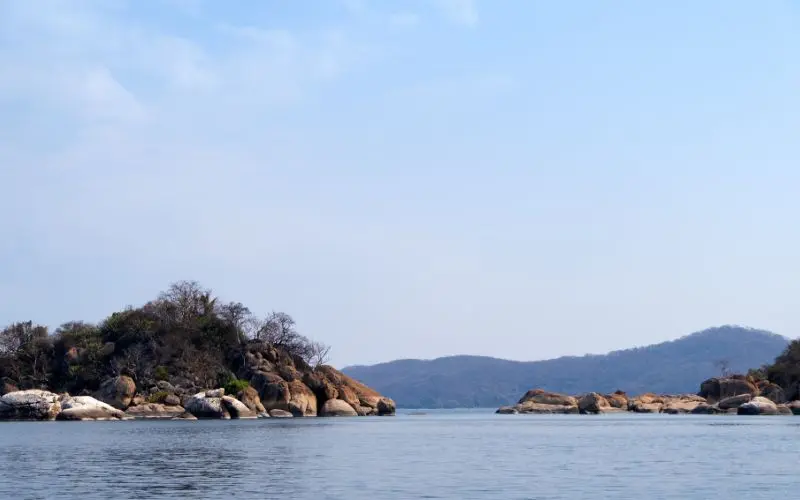 Crystal-clear waters of lake malawi, famous for its colorful cichlid fish