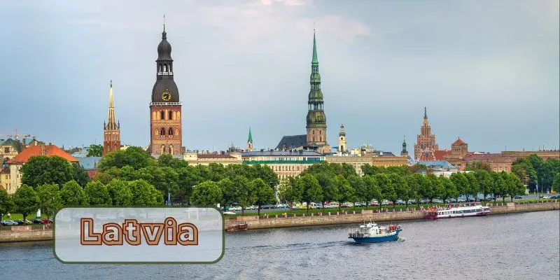 Riga cathedral in old town latvia