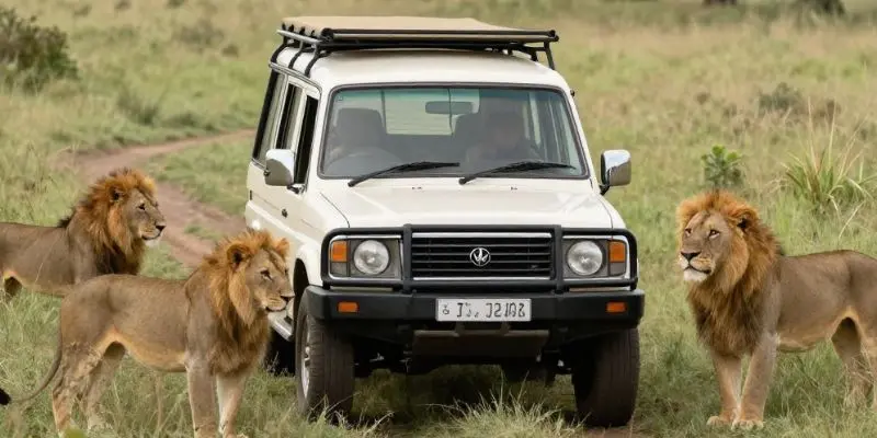 Top 10 Largest Zoos In The Us – See The Biggest Animal Parks Drive through safari with lions seen from a car at lion country safari