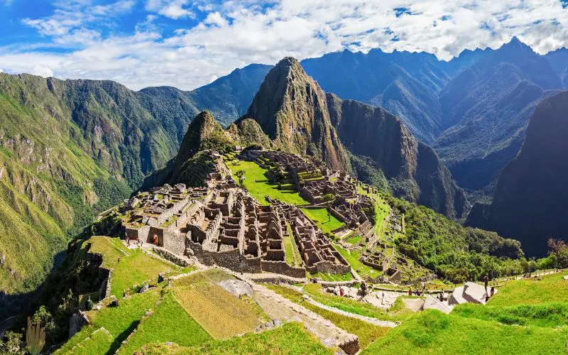 Machu picchu ruins in peru,one of the famous unesco world heritage sites