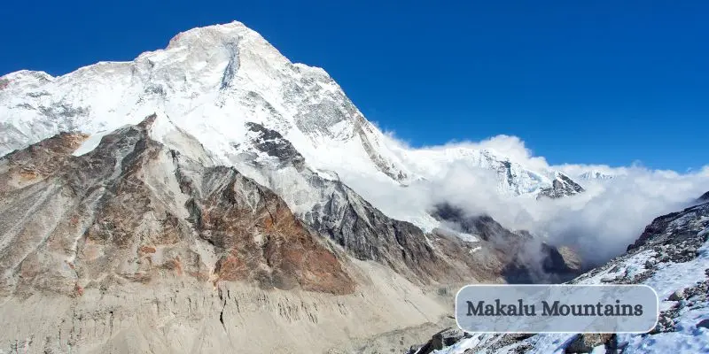 Top 10 Highest Mountains In The World Ranked By Height Makalu pyramid shaped peak in the nepal himalayas fifth highest mountain