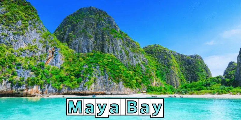 Stunning view of maya bay on phi phi leh island