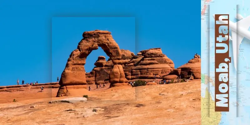 Explore The 20 Best Weekend Getaways In The Usa Red rock landscape near moab, utah with desert cliffs and blue sky