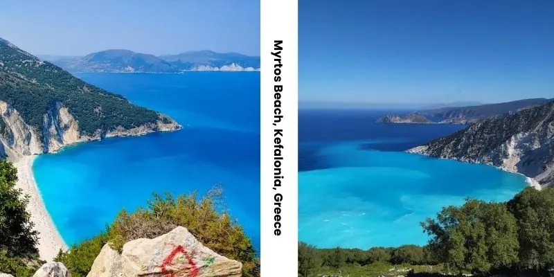 Myrtos beach, kefalonia, greece