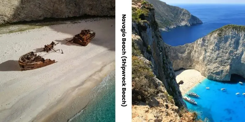Navagio beach (shipwreck beach), zakynthos, greece