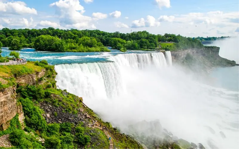 Niagara falls between canada and usa, one of the most iconic places to visit in north america