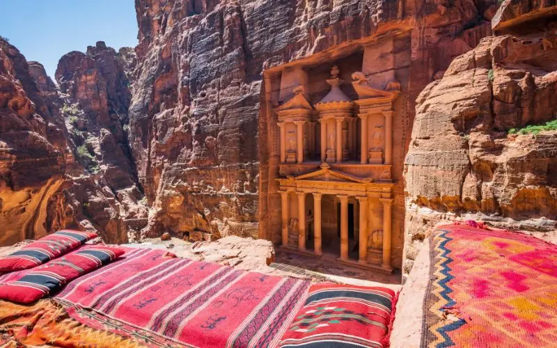 Petra treasury in jordan
