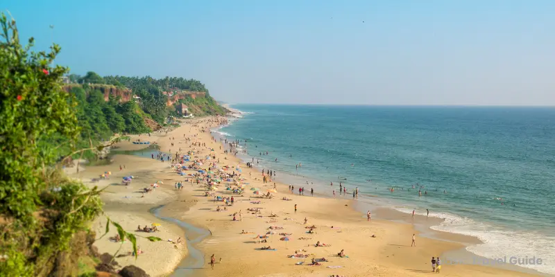 Radhanagar beach in india with white sand and turquoise water