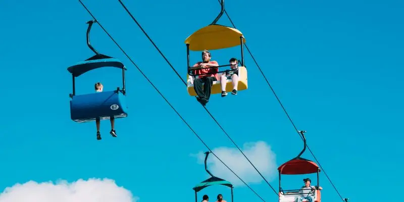 Chairlift ride above skyline luge sentosa