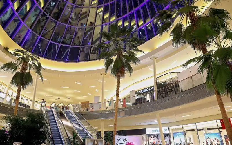 Westgate shopping city croatia large retail mall interior view