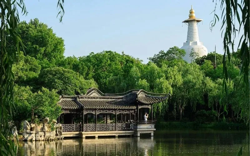 Beihai park lake at beijing