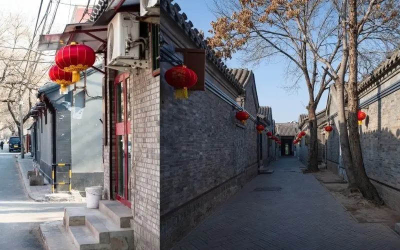 Traditional beijing hutong streets