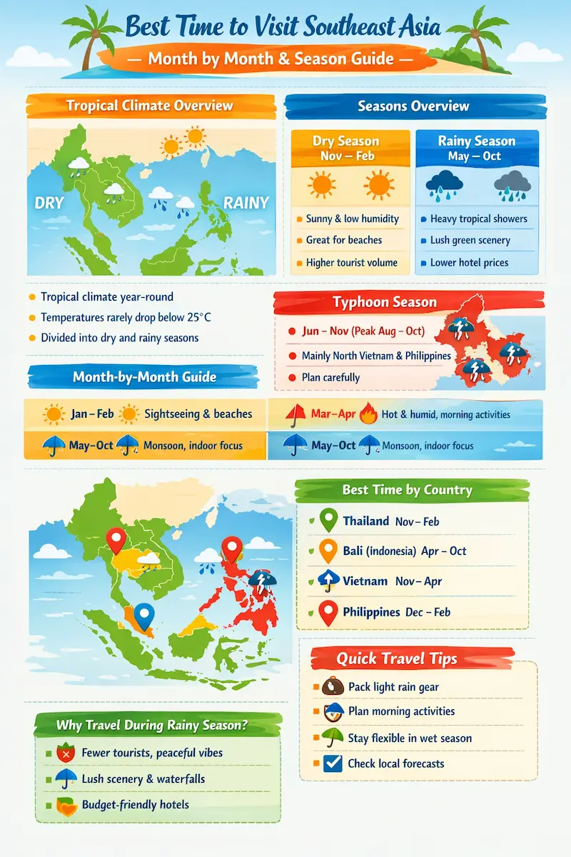 Plan Your Trip: Discover The Best Time To Visit Southeast Asia Best time to visit southeast asia – month by month & season guide