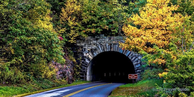 Scenic overlook along the blue ridge parkway in north carolina