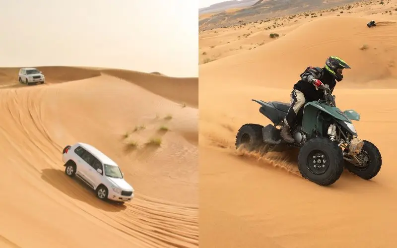 Abu dhabi desert safari dune bashing camel ride sunset sand dunes adventure