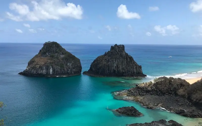 Fernando de noronha beaches and turquoise waters in brazil