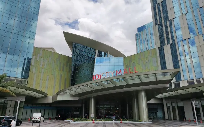Modern entrance area of ioi city mall in putrajaya, malaysia