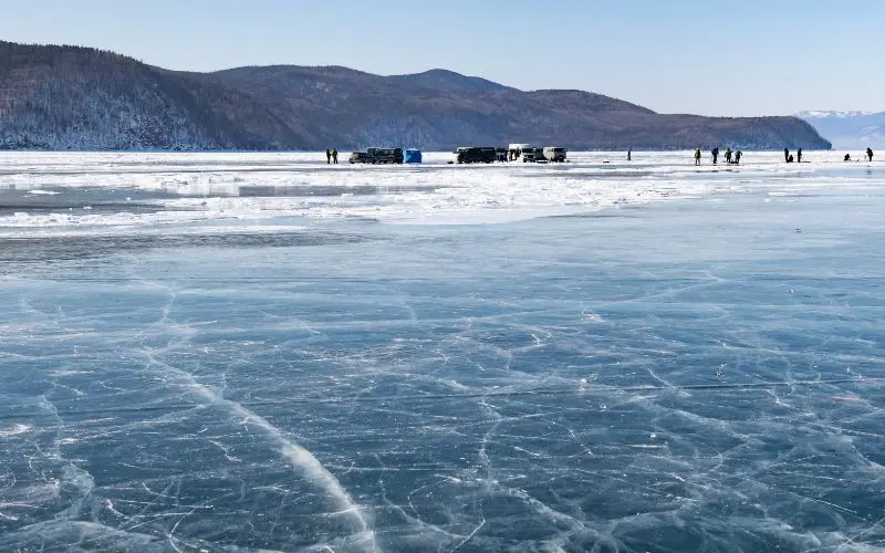 Lake baikal in russia, the world's deepest and oldest freshwater lake