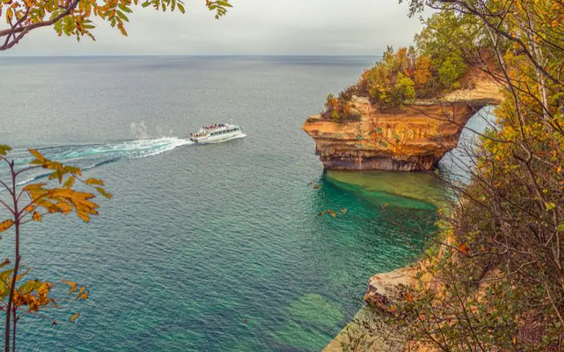 Scenic view of lake superior, the world's largest freshwater lake by surface area