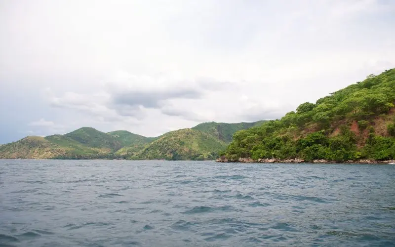 Clear waters of lake tanganyika, one of the world's deepest lakes