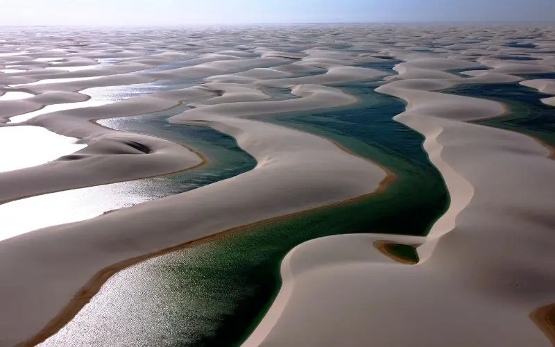 Lencois maranhenses national park sand dunes and lagoons in brazil