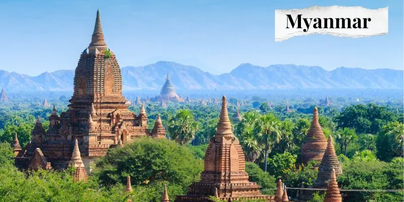 Ancient temples in bagan, myanmar
