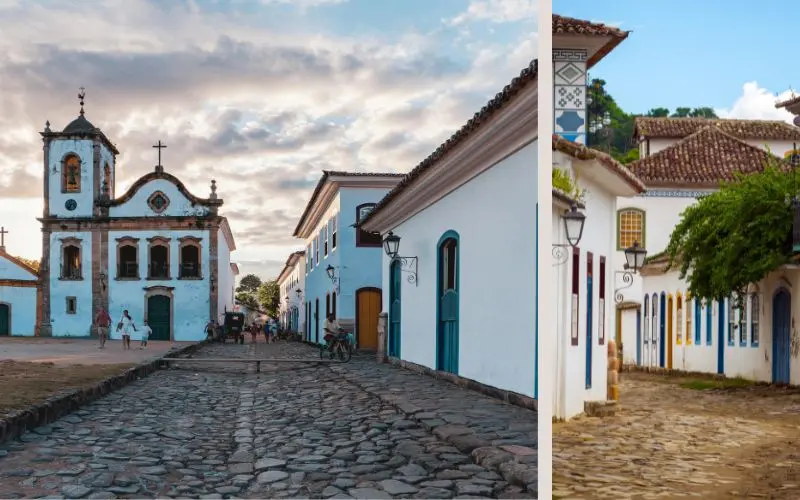 Historic colonial streets in paraty, brazil