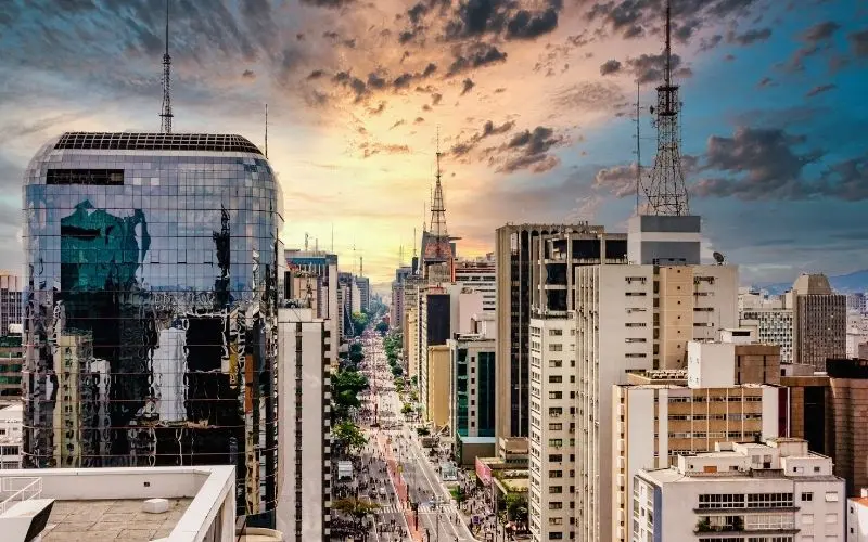 São paulo skyline in brazil