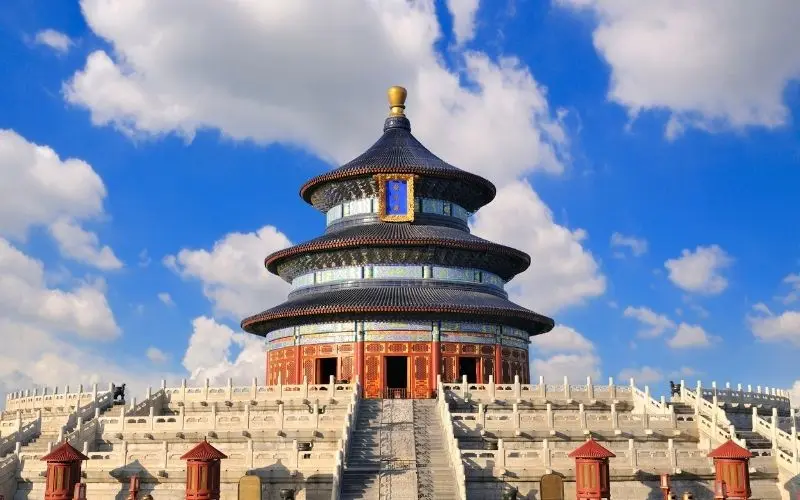 Temple of heaven blue roof beijing