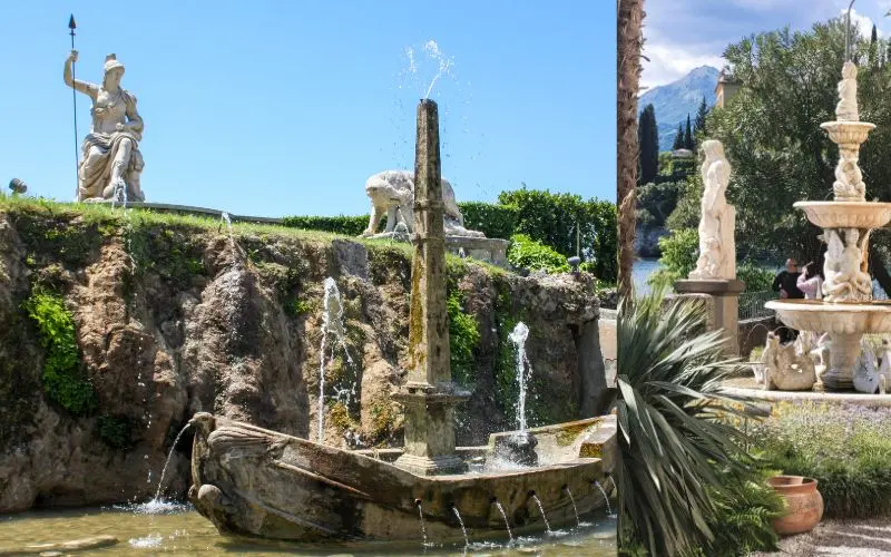 Renaissance gardens and fountains at villa d’este in tivoli italy